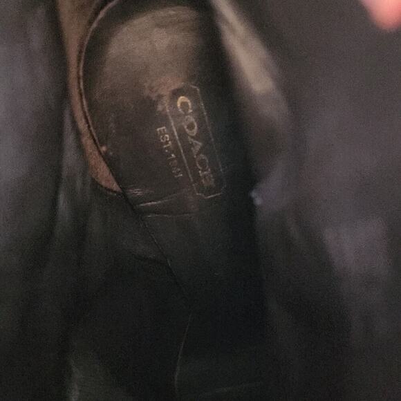 COACH LEATHER / SUEDE BROWN BOOTIES SIZE 8.5 - Picture 10 of 14